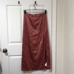 Satin Midi Skirt
